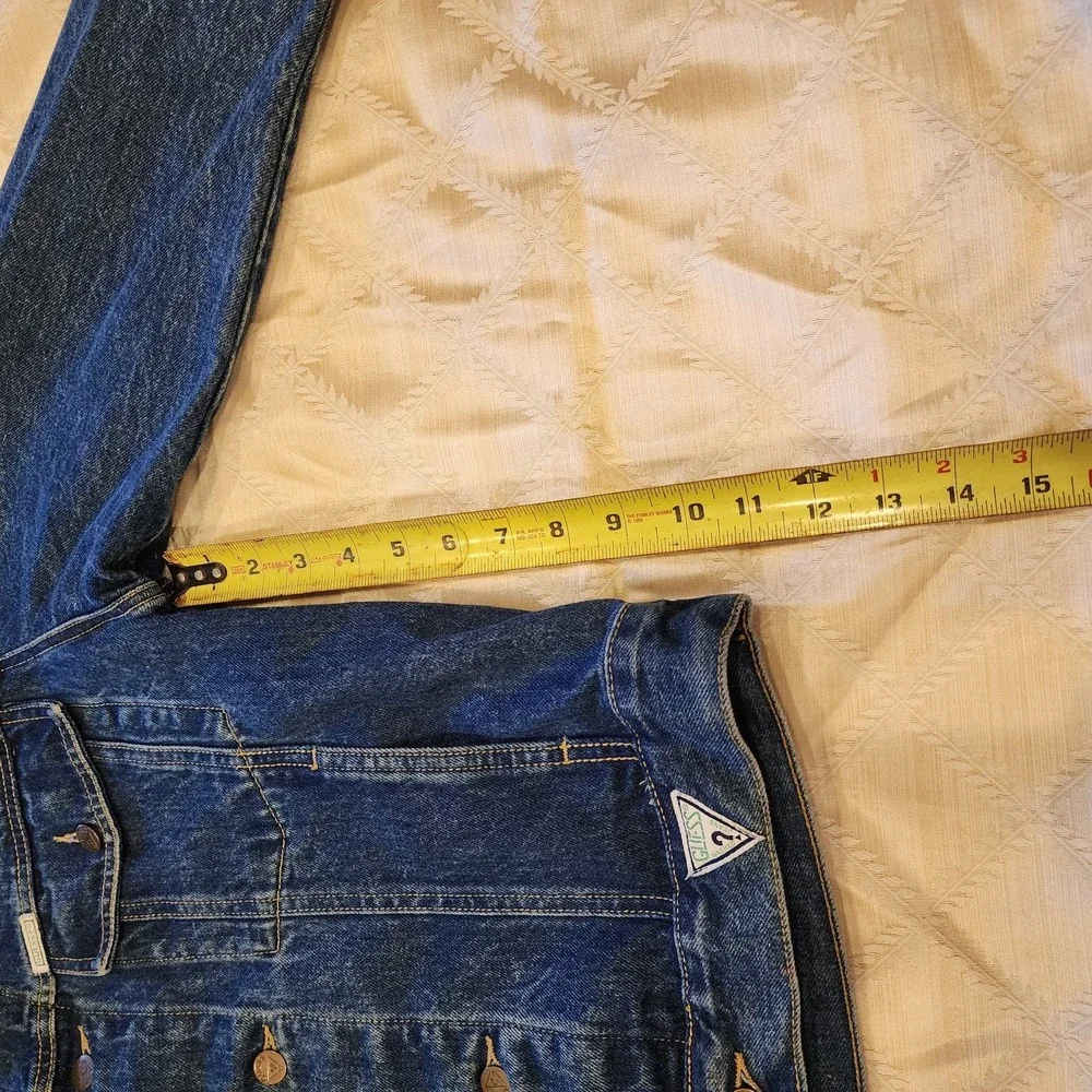 Georges Marciano Guess Denim Blue Jean‎ Jacket/Coat Vintage Size 18. Sm-med? 80s